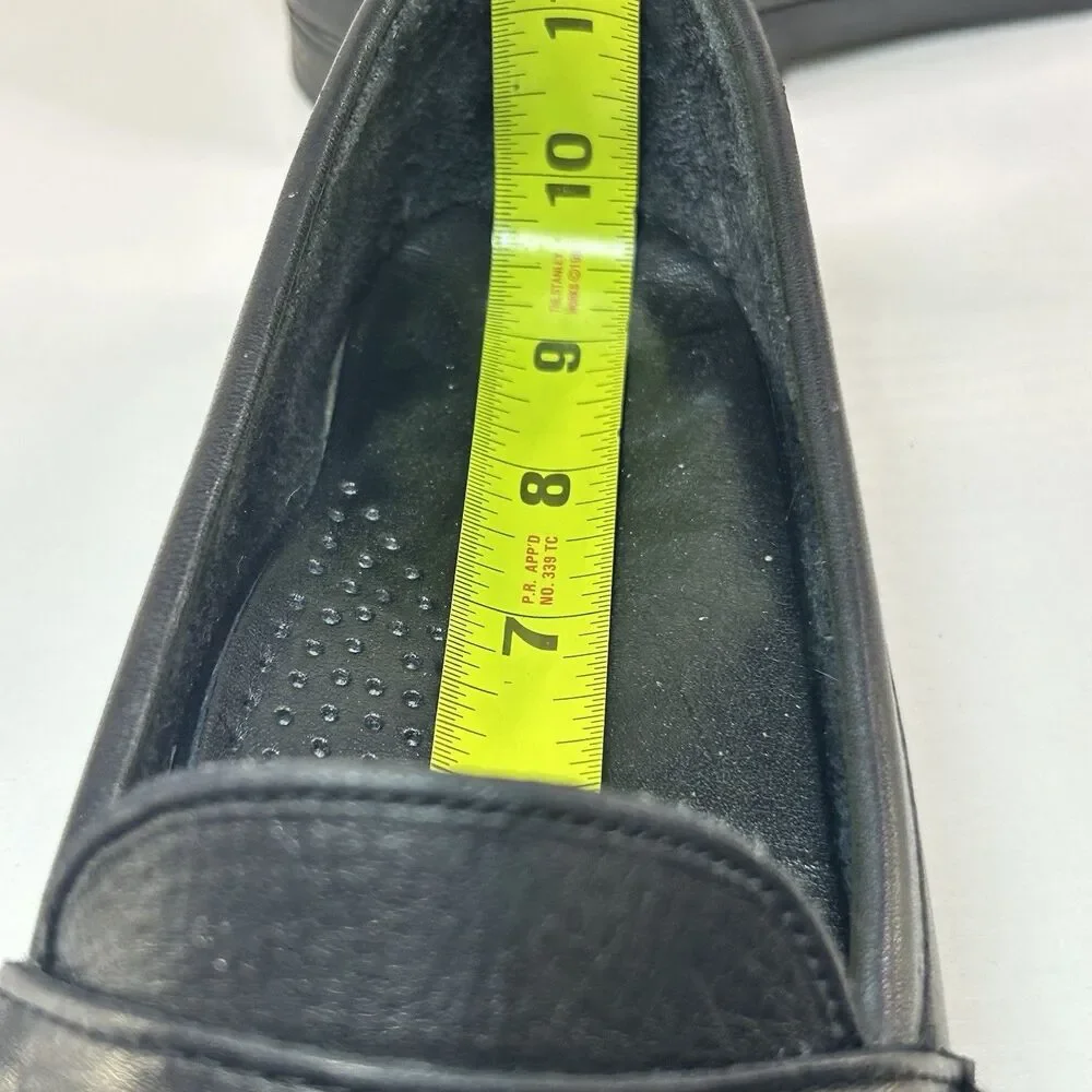 Dexter Mens Size 7.5/8 M Black Leather Slip On Penny Loafers Shoes